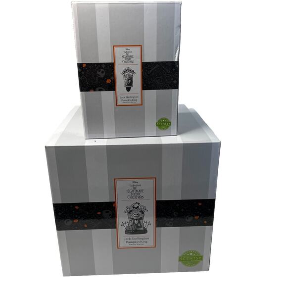 Scentsy Warmer Set Nightmare Before Christmas Jack Skellington Pumpkin King Zero - Picture 2 of 5